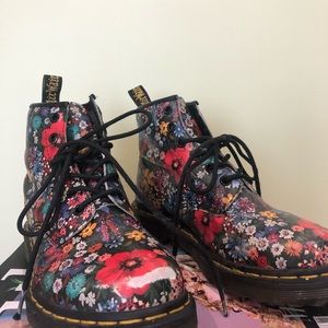 Dr. Martin floral ankle boots